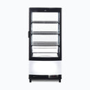 Countertop Fridge - 80L - 1 Door - Curved Glass - LED - Black - CT0080G4BC