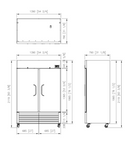 Bottom Mount Upright Freezer two Door 1236L 2