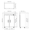 High Top Mount Upright Fridge two Door 1236L 2