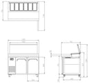 Narrow Pizza Prep Table 1200mm Wide 2