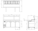 Narrow Pizza Prep Table 1800mm Wide 2