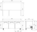 Rear Mount Underbench Fridge 1839mm Wide 2