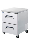 Rear Mount Underbench Fridge 2 Drawer 700mm Wide 1