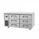 Skipio SUR15-3D-6 Underbench Drawer Fridge - 395 Litres