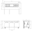 Slide Top Prep Table 1839mm Wide 531L 2