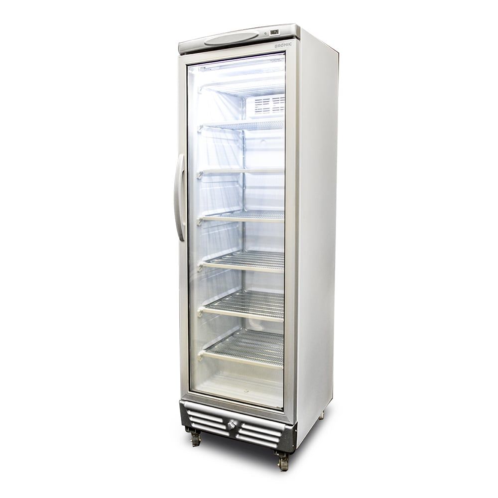 Commercial Upright Display Freezer 300L 1 Door Flat Glass Led