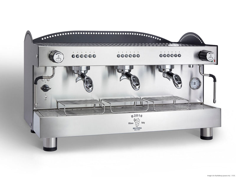 Bezzera 3L Black 3-Group Professional Espresso Machine BZB2016B3DE