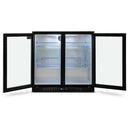 Twin Door Bar Fridge - Black Body & Doors