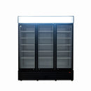 1500L Glass Triple Door Upright Display Fridge