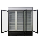 1500L Glass Triple Door Upright Display Fridge