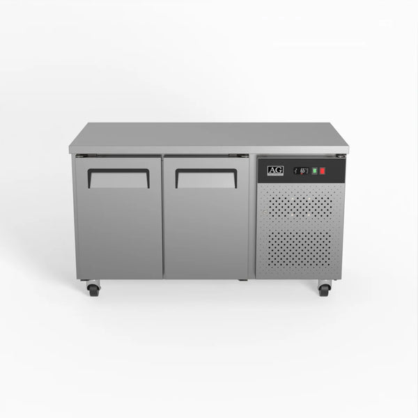 2 Door Worktop Freezer Stainless Steel