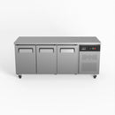 3 Door Worktop Freezer Stainless Door