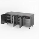 3 Door Worktop Freezer Stainless Door