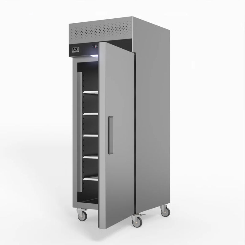 650L Single Door Fridge Stainless Steel