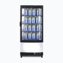 Countertop Fridge - 80L - 1 Door - Curved Glass - LED - Black - CT0080G4BC