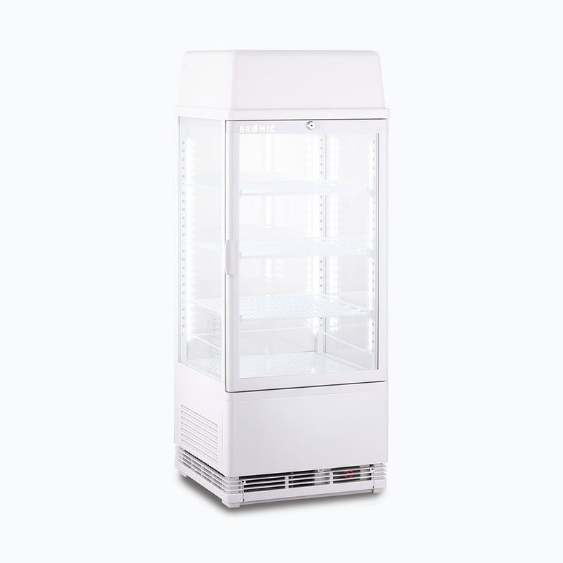 Countertop Fridge - 78L - 1  Door - Flat Glass - LED - White - CT0080G4LW-NR