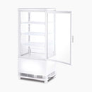 Countertop Fridge - 80L - 1 Door - Curved Glass - LED - White - CT0080G4WC-NR
