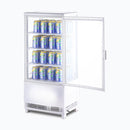Countertop Fridge - 80L - 1 Door - Curved Glass - LED - White - CT0080G4WC-NR