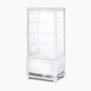 Countertop Fridge - 80L - 1 Door - Curved Glass - LED - White - CT0080G4WC-NR