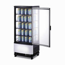 Countertop Fridge - 98L - 1 Door - Curved Glass - LED - Black - CT0100G4BC
