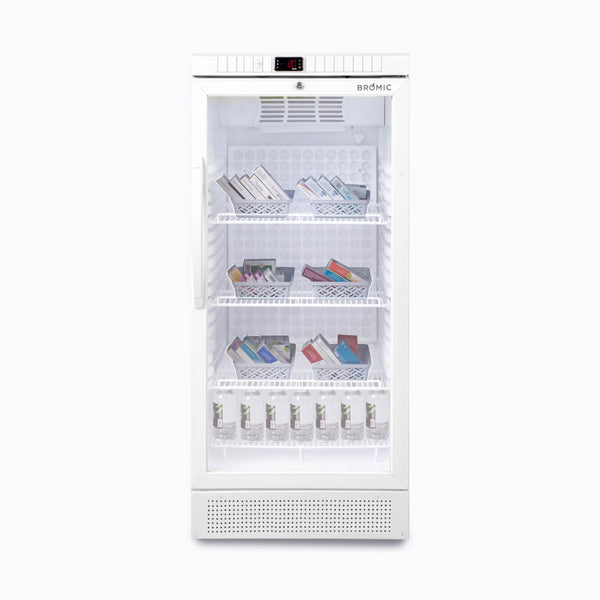 MediFridge Vaccine Fridge - 215L - 1 Glass Door - White - MED0220GD-NR