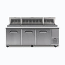 Pizza Prep Fridge - 3  Door - 2370mm - 12 Pans - PP2370