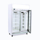 Upright Display Freezer - 976L - Two Doors - Flat Glass - Lightbox - UF1000LF