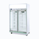 Upright Display Freezer - 976L - Two Doors - Flat Glass - Lightbox - UF1000LF