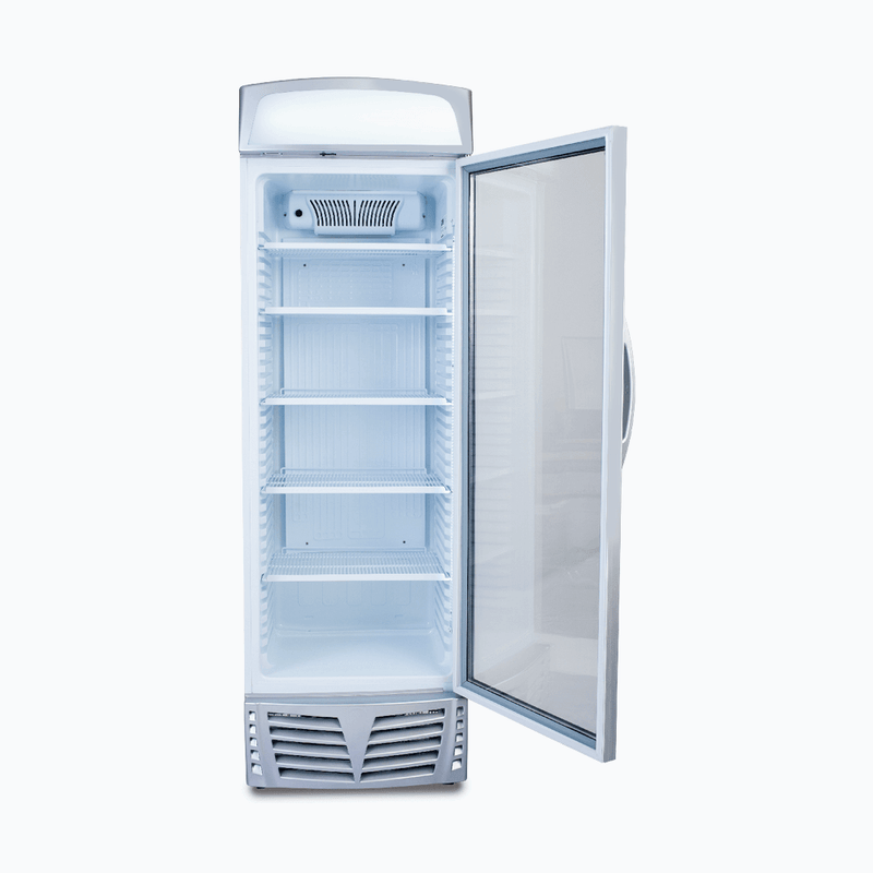 Upright Display Fridge - 438L -  Flat Glass Door - Lightbox - GM0440L-NR