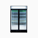Upright Display Fridge – 885L – 2 Doors – Flat Glass – Black - GM0900LBECO