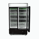 Upright Display Fridge - 960L - 2  Doors - Flat Glass - Cassette - LED - Black - GM1000LBCAS