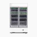 Upright Display Fridge - 960L - 2 Doors - Flat Glass - Cassette - LED - White - GM1000LWCAS