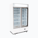 Upright Display Fridge - 960L - 2 Doors - Flat Glass - Cassette - LED - White - GM1000LWCAS