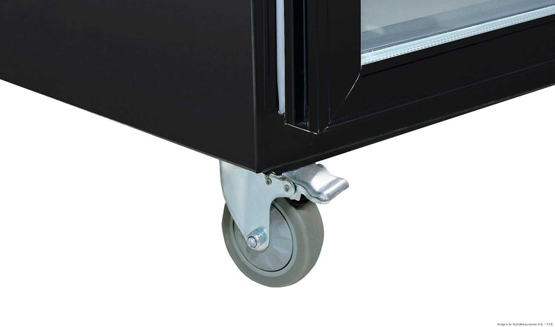 SUCG1000B Double Door Upright Display Fridge (Black)