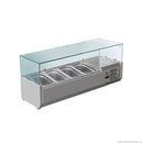 FED-X Flat Glass Salad Bench - XVRX1200/380