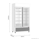 Thermaster Colourbond Upright Beverage Fridge 2 Doors White LG-1000P