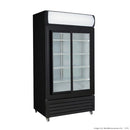 Thermaster 1000L Two Sliding Glass Door Colourbond Upright Drink Fridge Black LG-1000SDBP
