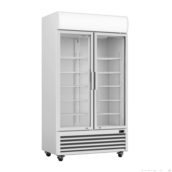 Thermaster 1200L Large Two Glass Door Colourbond Upright Drink Fridge LG-1200P