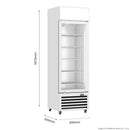 Thermaster 370L Single Glass Door Colourbond Upright Drink Fridge LG-370P