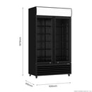 Thermaster Two Glass Door Colourbond Upright Drink Fridge LG-730BP
