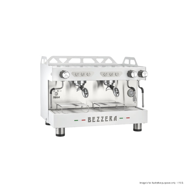 BEZZERA MODA DE 2 Group Espresso Machine White - MODADE2W