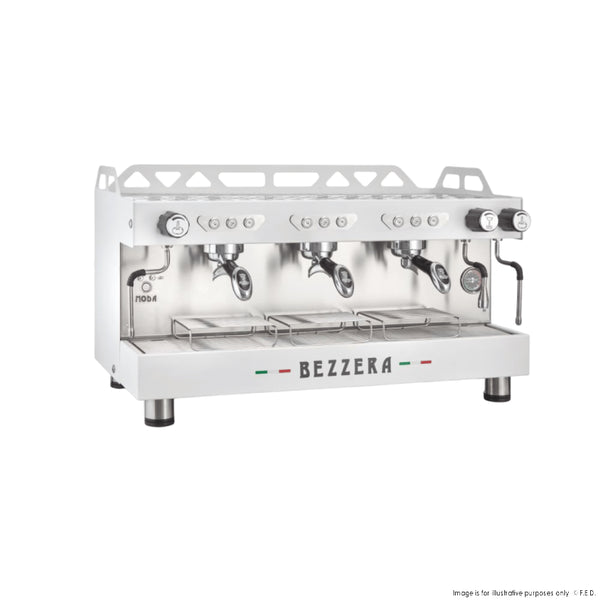 BEZZERA MODA DE 3 Group Espresso Machine White MODADE3W