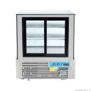 SSU90-2XB Black Trim Square Glass Cake Display 2 Shelves 900x700x1100