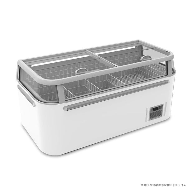 Thermaster Supermarket Island Freezer with Glass Sliding Lids ZCD-E185G