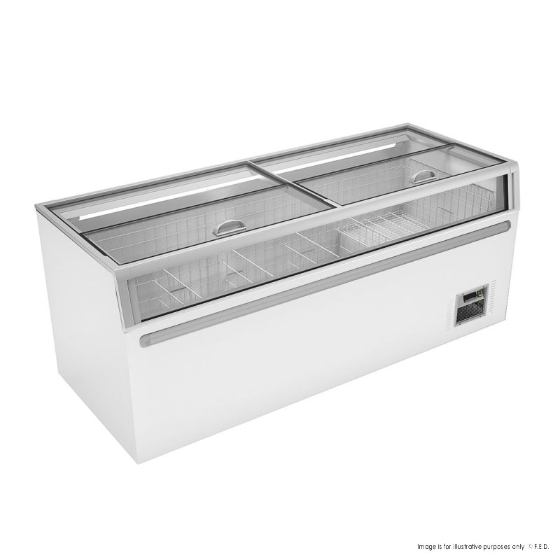 Thermaster Supermarket Island Freezer with Glass Sliding Lids ZCD-L210G