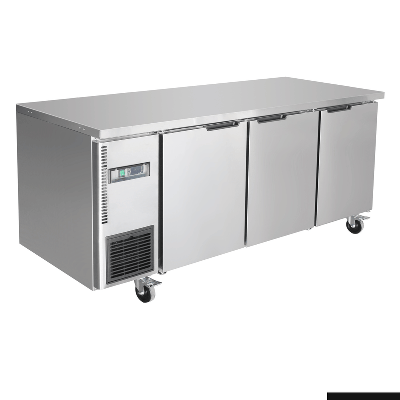 Stainless Steel Triple Door Workbench Fridge - TS1800TN-3D