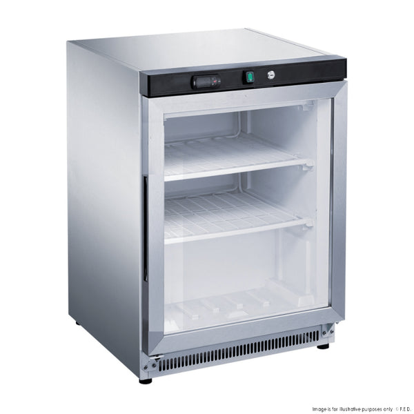 Fed-X Stainless Steel Upright Static Display Freezer XF200SG