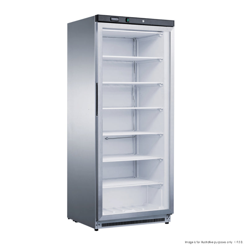 Fed-X Stainless Steel Upright Static Display Freezer XF600SG