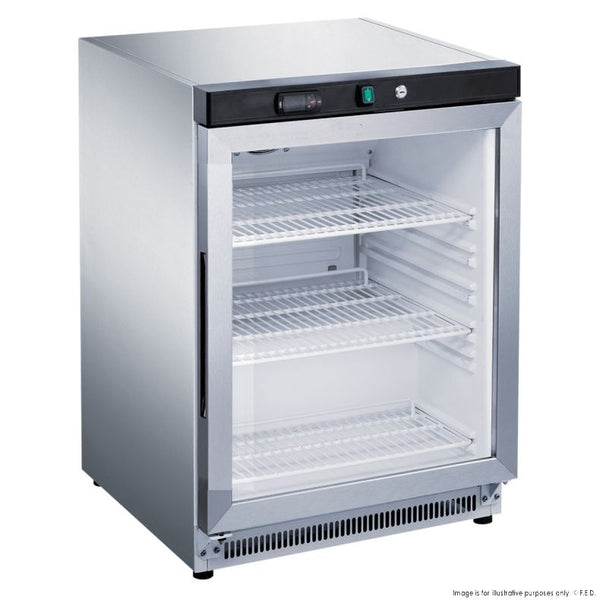 Fed-X Stainless Steel Upright Static Display Fridge XR200SG