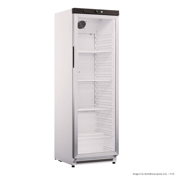 Fed-X Stainless Steel Upright Static Display Fridge XR400SG